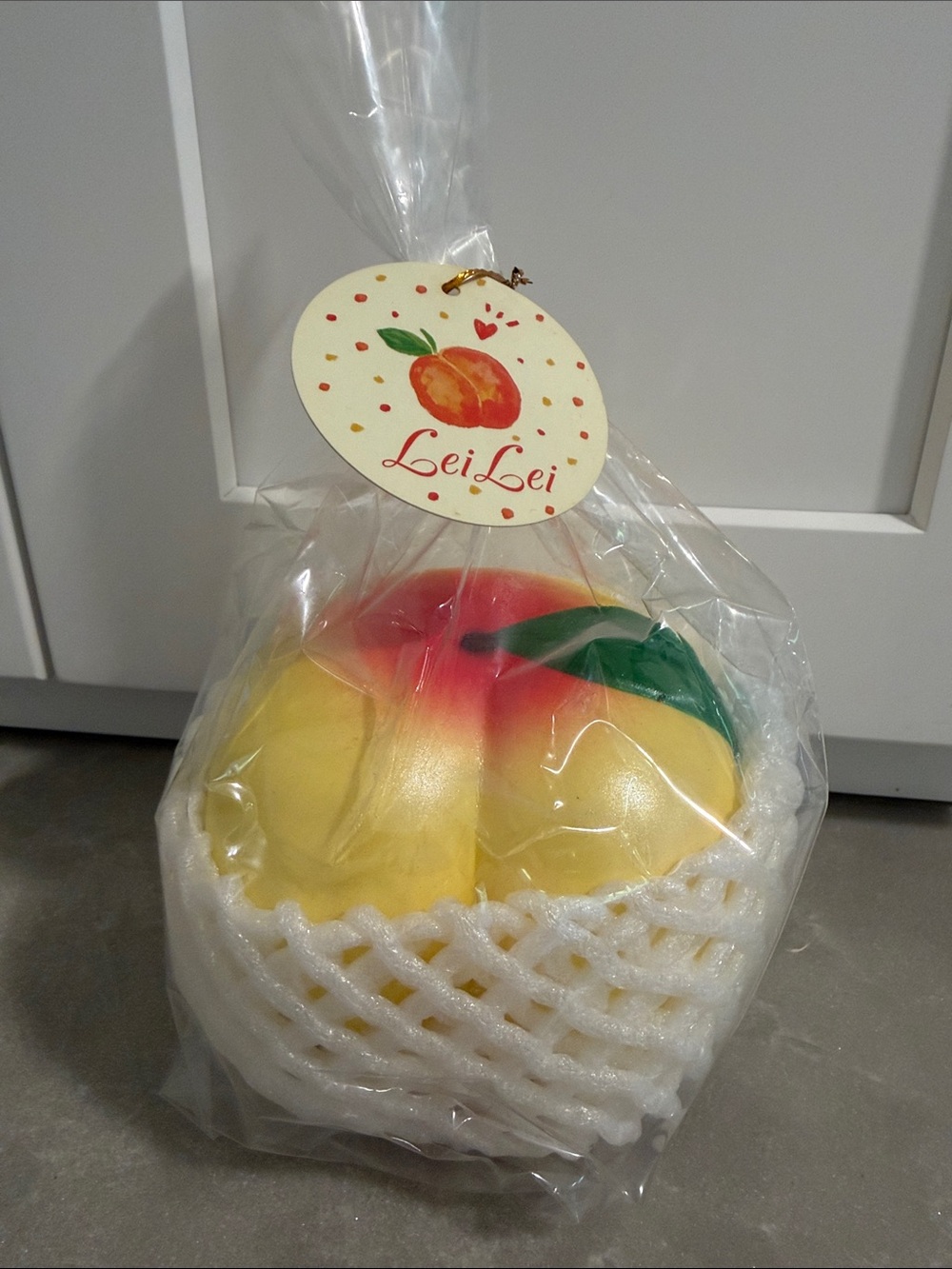 LeiLei peach squishy toy